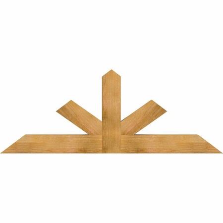 Ekena Millwork Saratoga Rough Sawn Timber Gable Bracket, Western Red Cedar, 72"W x 27"H x 4"D x 6"F, 9/12 Pitch GBW072X27X0406SAR00RWR